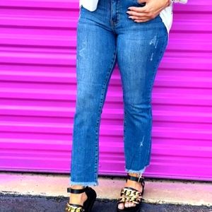 Risen Straight Leg Jeans size 15